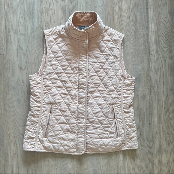 Vintage Van Heusen Fleece Lined Vest in Peachy Tan Sz:L - Picture 4 of 10